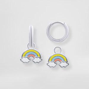 Сережки з підвісами 12х12 "Райдуга" жовті UMa&UMi