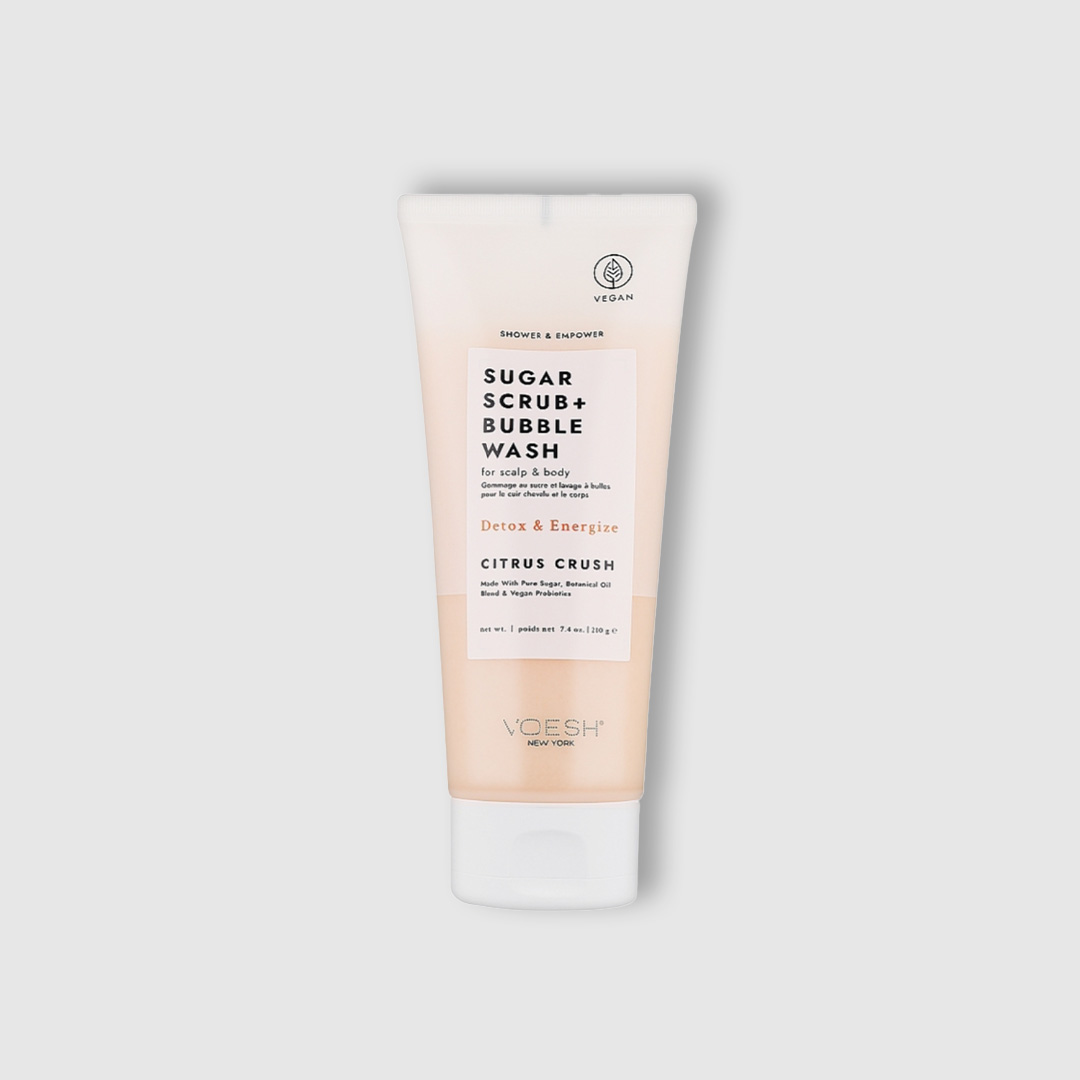 Цукровий скраб для шкіри голови та тіла Voesh SUGAR SCRUB + BUBBLE WASH CITRUS CRUSH0